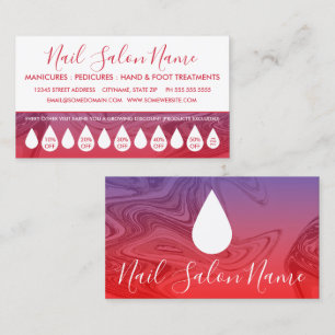 nail salon swirl progressive discount loyalty card