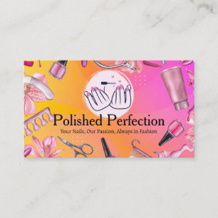 Nail Salon Tools Manicured Self Care Beauty Business Card