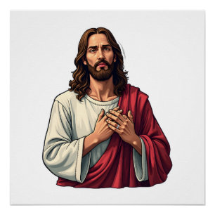 Nail Scar Jesus Vintage Faith Engraving Tee 2 Poster