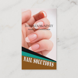 Nail Solutions - Manicure Pedicure Spa Technician Business Card