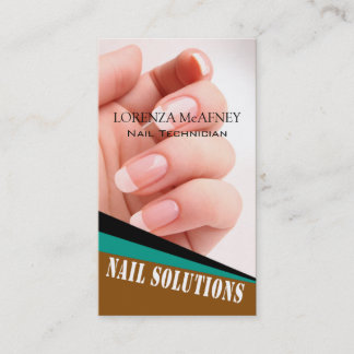 Nail Solutions - Manicure Pedicure Spa Technician Business Card