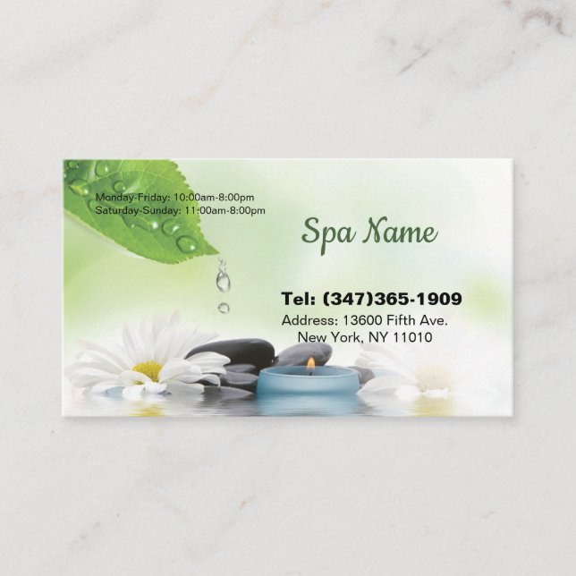 Nail Spa Business Cards (Front)