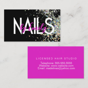 Nail Studio Designer Galaxy Art Neon Business Card