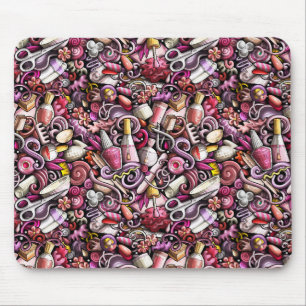 Nail Studio Pattern Mouse Mat