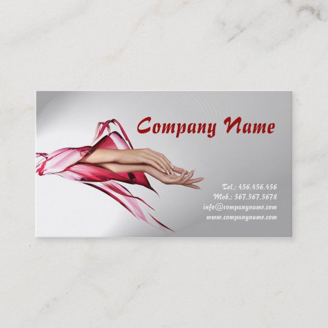 Nail Stylist / Manicure Specialist Hands Polish Business Card (Front)