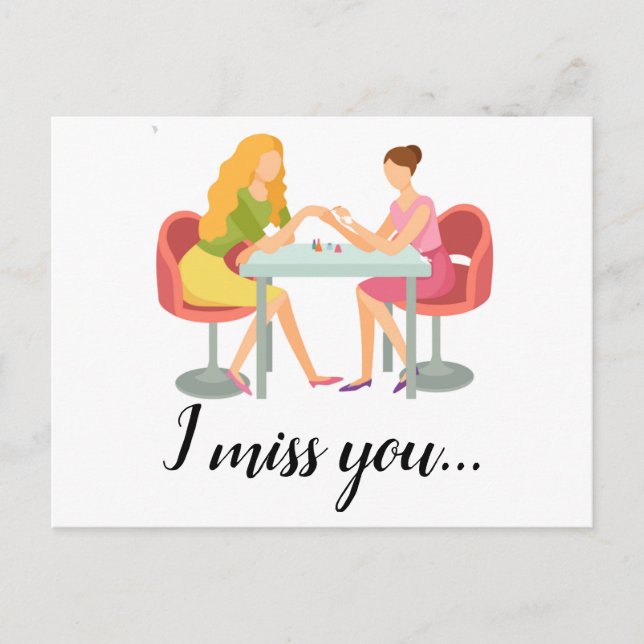 Nail tech/ Aesthetician rebooking promotional Postcard (Front)