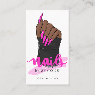 Nail Tech Artist Nail Designer Nail Salon Logo Bus Business Card