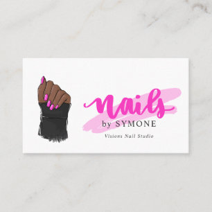 Nail Tech Artist   Nails Designer Pretty Salon Business Card
