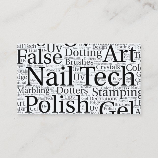 Nail tech business card (Front)