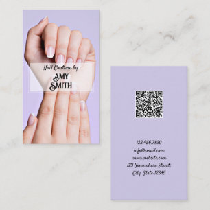 Nail Tech Custom QR Business Card