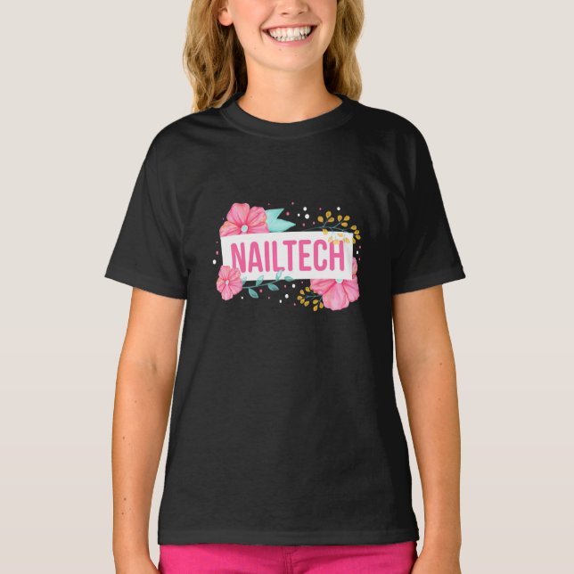 Nail Tech Flower T-Shirt (Front)