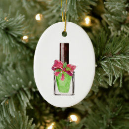 Nail tech gift- Nail polish painting Ceramic Tree Decoration