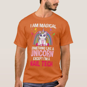 Nail Tech Magical Unicorn Cute Cosmetologist T-Shirt