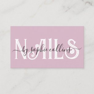 Nail Tech Nail Art Dusty Pink Business Card