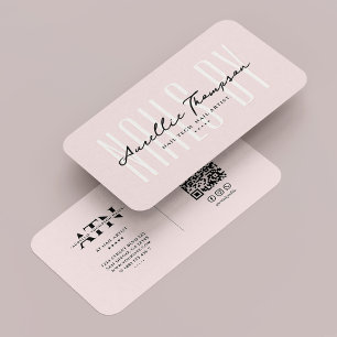 Nail Tech Nail Artist Aesthetic Pink Modern  Business Card