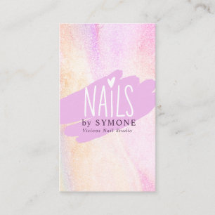 Nail Tech Nail Artist Beauty Salon Painted Brush Business Card