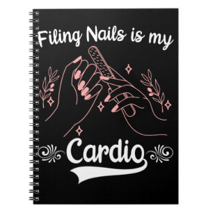 Nail Tech Sport Cosmetics Nail Filing Manicurist Notebook