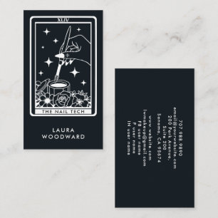Nail Tech Tarot Card Theme Black