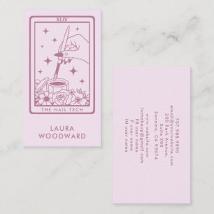 Nail Tech Tarot Card Theme Pink 