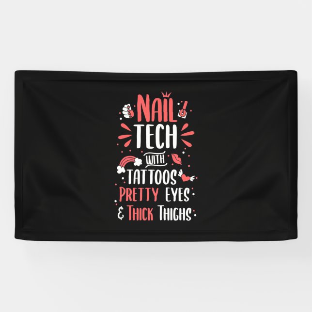 Nail Tech With Tattoos Banner (Horizontal)