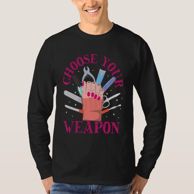 Nail Tech  Work Uniform Nail Polish T-Shirt (Front)