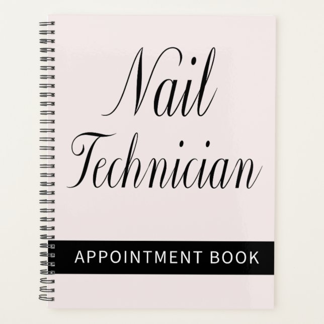 Nail Technician Appointment Book | Soft Blush Planner (Front)