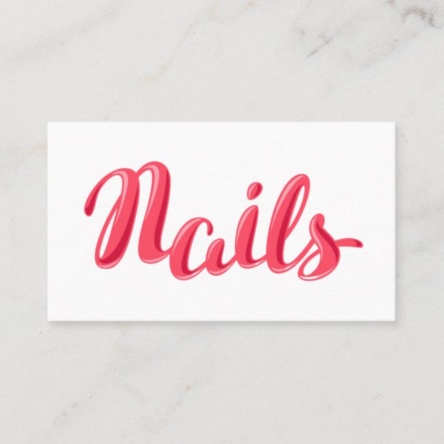 Nail technician business card (Front)