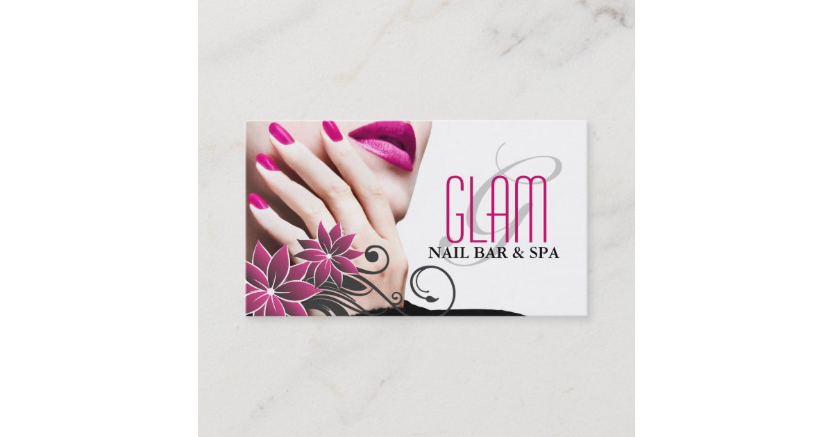 Nail Technician Business Card Zazzle.co.uk