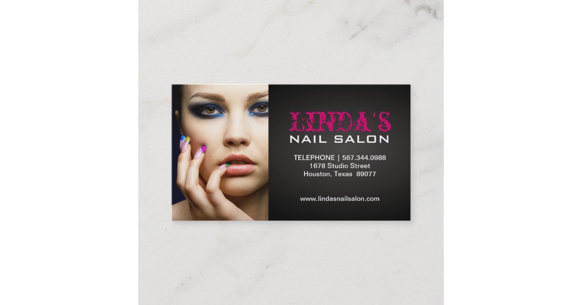 NAIL TECHNICIAN BUSINESS CARD Zazzle.co.uk