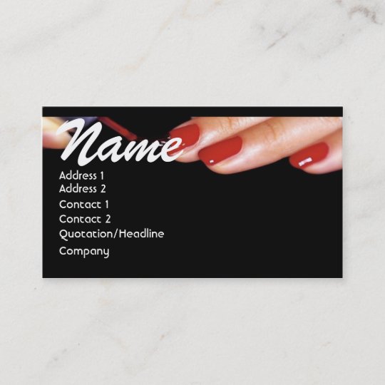 NAIL TECHNICIAN BUSINESS CARD