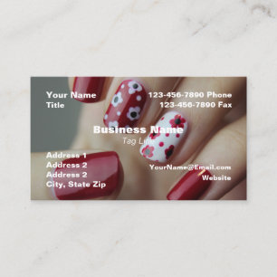 Nail Technician Business Card HAMbyWG
