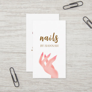 Nail Technician Business Card Printable Design