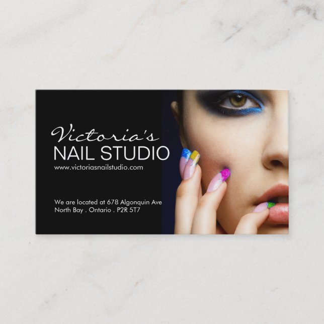 Nail Technician ~ Business Card Template (Front)