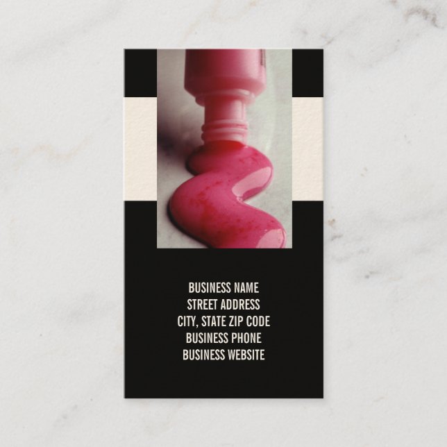 Nail Technician Business Cards (Front)
