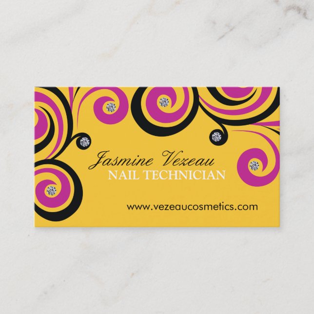 Nail Technician Business Cards (Front)