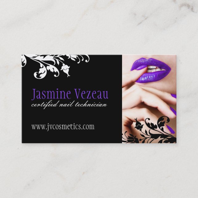 Nail Technician Business Cards (Front)