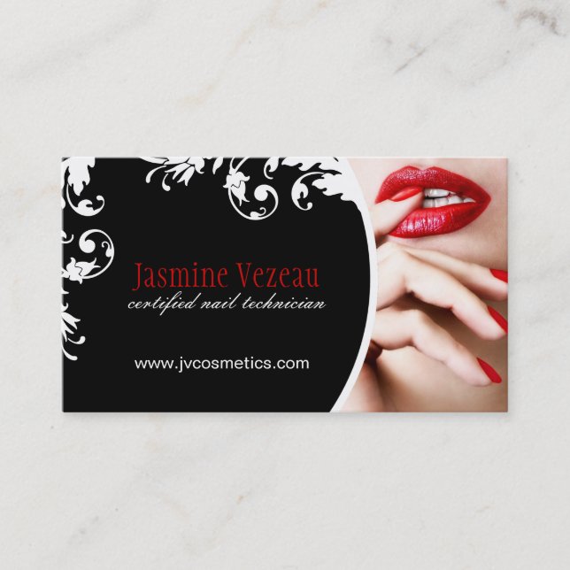 Nail Technician Business Cards (Front)