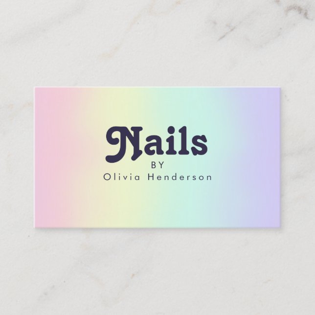 Nail Technician Business Cards Nail Artist (Front)