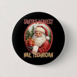 Nail Technician Christmas Holiday Love Xmas 6 Cm Round Badge