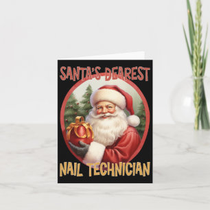 Nail Technician Christmas Holiday Love Xmas Card