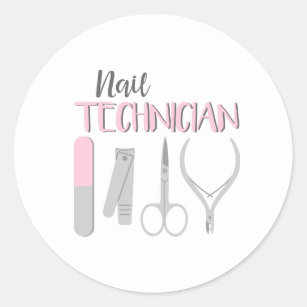 Nail Technician Classic Round Sticker