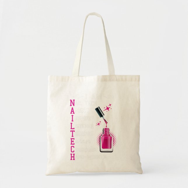 Nail Technician Counsellor Nail Tech Artist Manicu Tote Bag (Front)