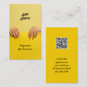 Nail Technician Custom QR Business Card