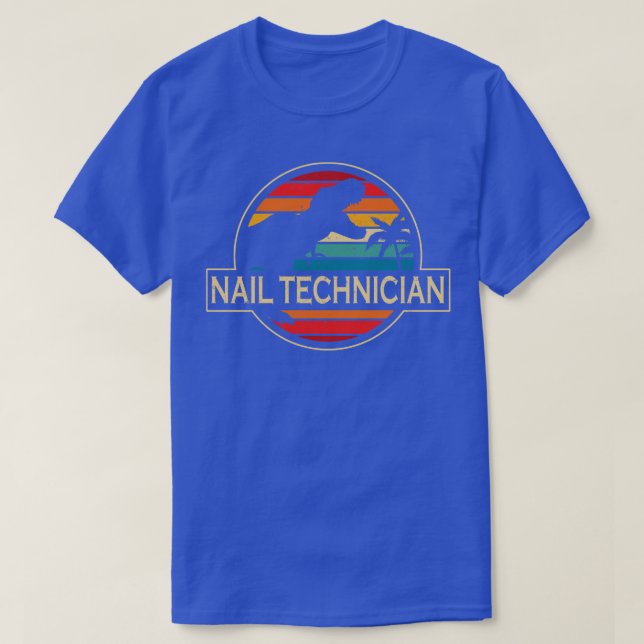 Nail Technician Dinosaur T-Shirt (Design Front)