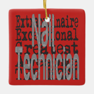 Nail Technician Extraordinaire Ceramic Ornament