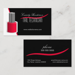 Nail Technician Fingernail Polish Business Card