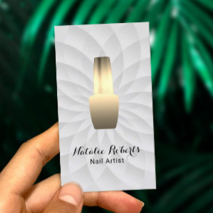 Nail Technician Gold Nail Salon Manicurist Business Card