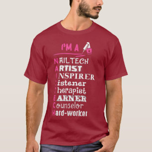 Nail Technician Inspire Nail Tech Artist T-Shirt