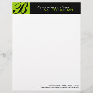 Nail Technician Letterhead
