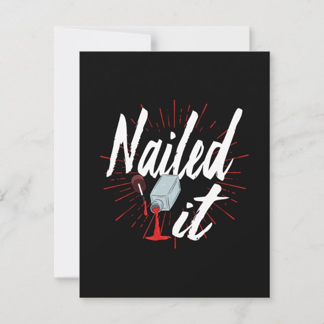 Nail Technician Nailed it Card (Front)